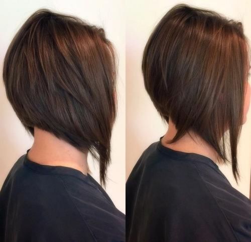 angled graduated bob