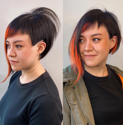 Asymmetrical Bob with Short Choppy Bangs