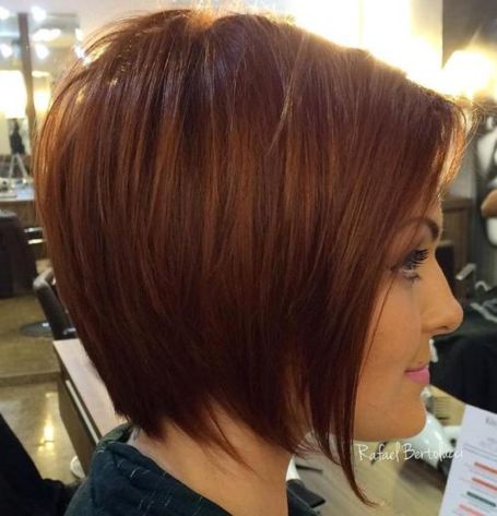 auburn layered bob for thin hair