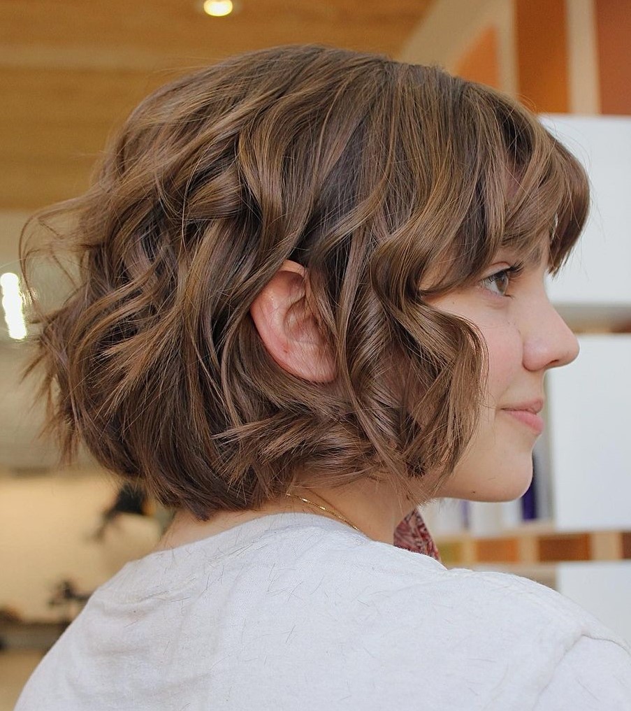 Bob Cut with Messy Waves