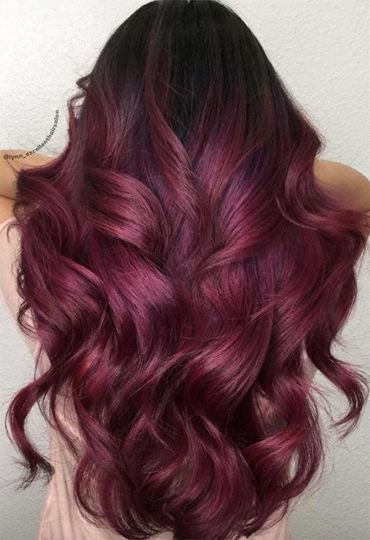 Burgundy Hair Color Shades: Wine/ Maroon/ Burgundy Hair Dye Tips