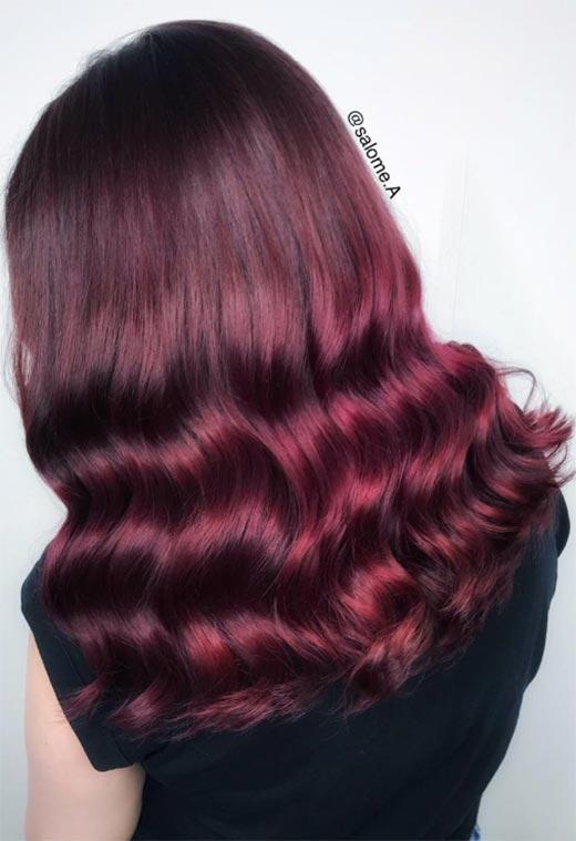 Burgundy Hair Color Shades: Wine/ Maroon/ Burgundy Hair Dye Tips