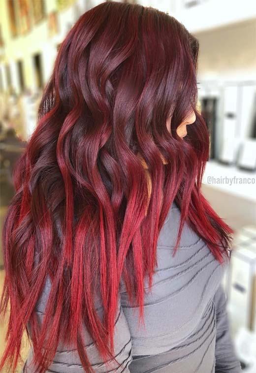 Burgundy Hair Color Shades: Wine/ Maroon/ Burgundy Hair Dye Tips