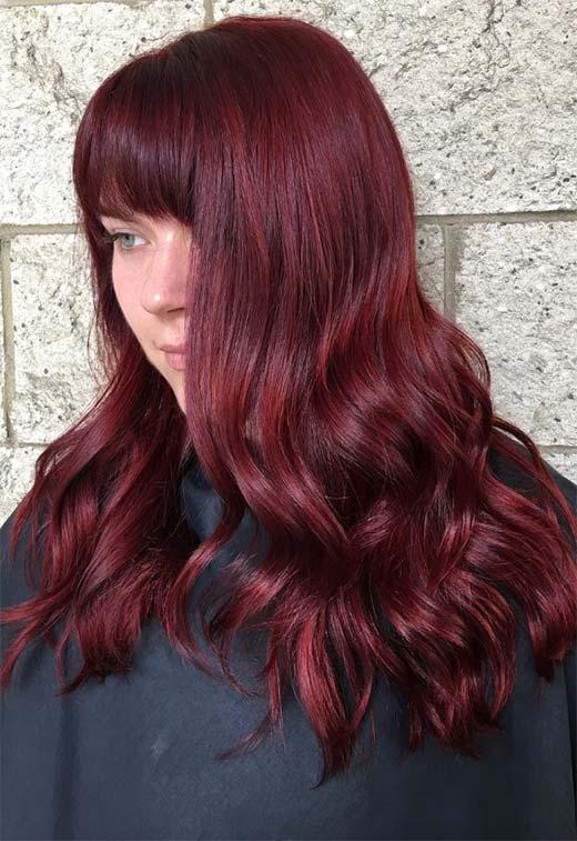 Burgundy Hair Color Shades: Wine/ Maroon/ Burgundy Hair Dye Tips