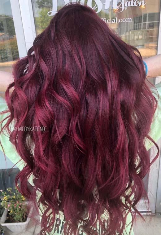 Burgundy Hair Color Shades: Wine/ Maroon/ Burgundy Hair Dye Tips