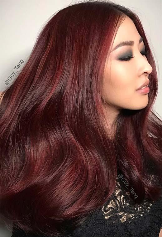 Burgundy Hair Color Shades: Wine/ Maroon/ Burgundy Hair Dye Tips