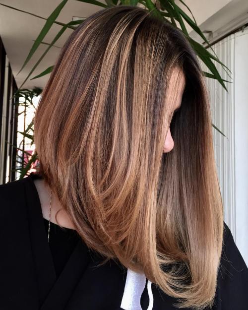 Caramel Brown Lob