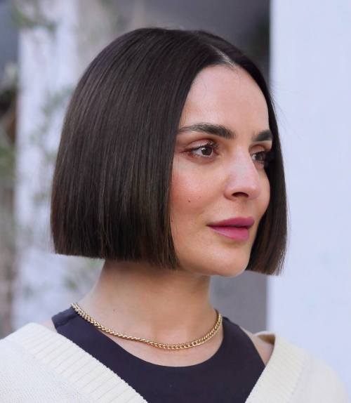 Chin-Length Bob with Middle Part