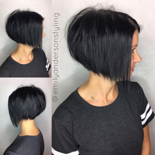 Choppy Angled Black Bob