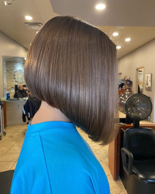 classic a line bob cut