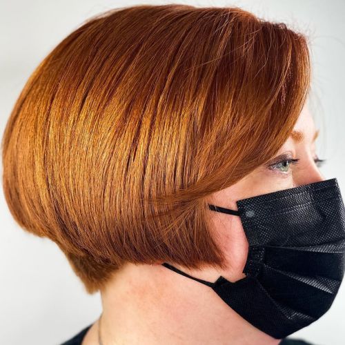 Copper Undercut Bob Hairstyle