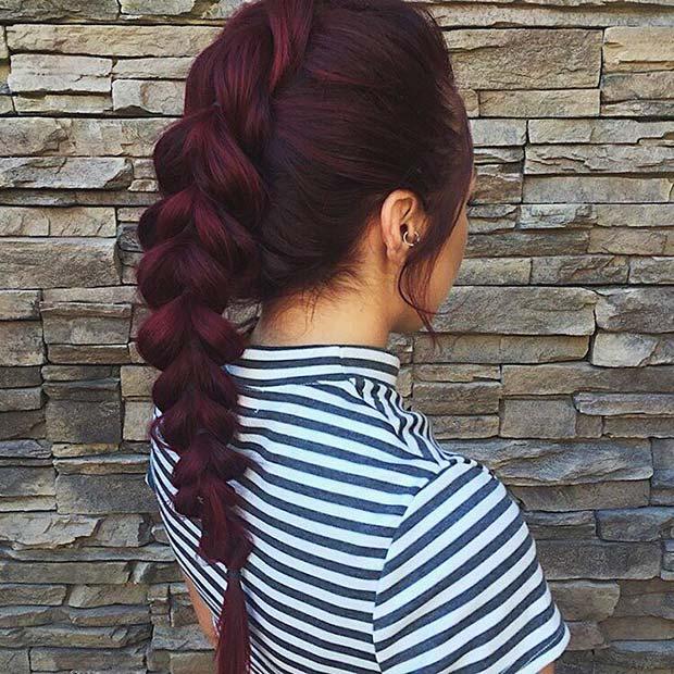 Dark Burgundy Hair Idea