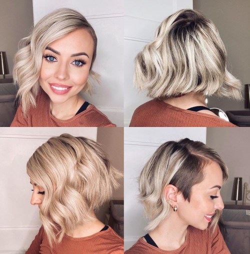 Inverted Bob Cut Short on One Side