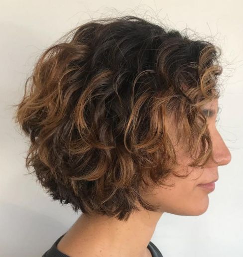 Jaw-Length Curly Tousled Bob