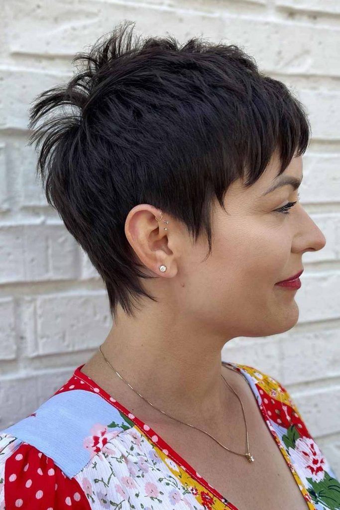 Long Pixie with Messy Crown