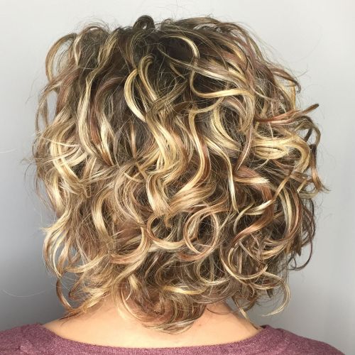 Messy Curly Bronde Bob