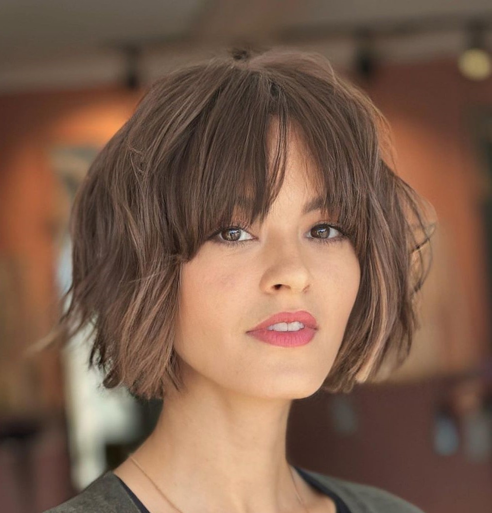 Mushroom Brown Tousled Bob