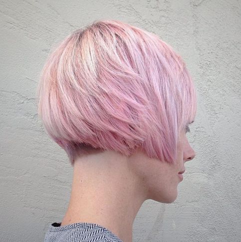 Pastel Pink Choppy Pixie