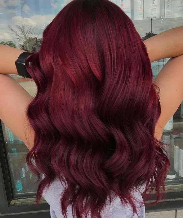 Red Tone Burgundy Hair