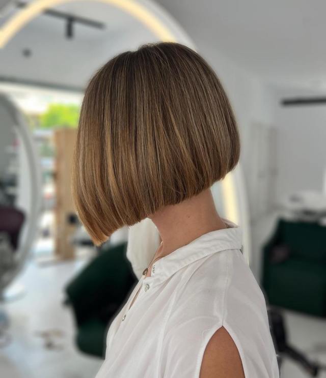 Short Blunt A line Bob Cut