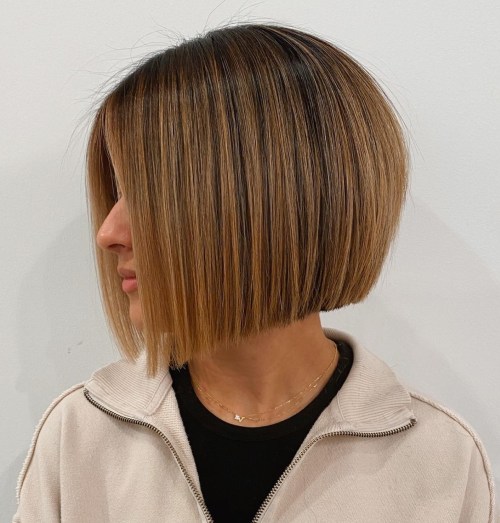 Short Bob Longer to the Front