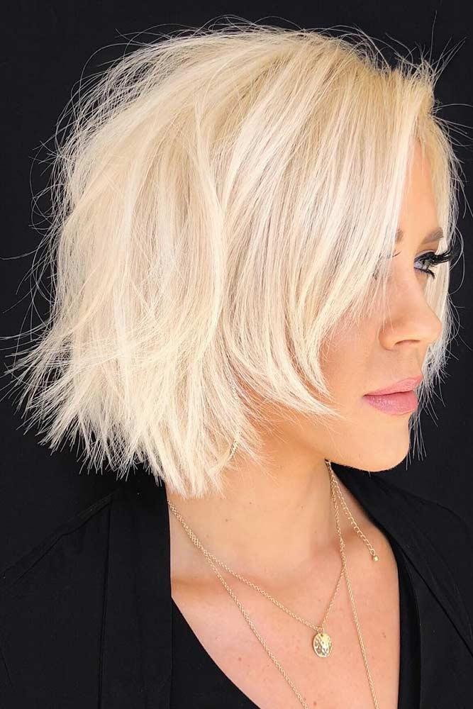 Short Bob With Messy Layers #bob #layeredhair #shorthair