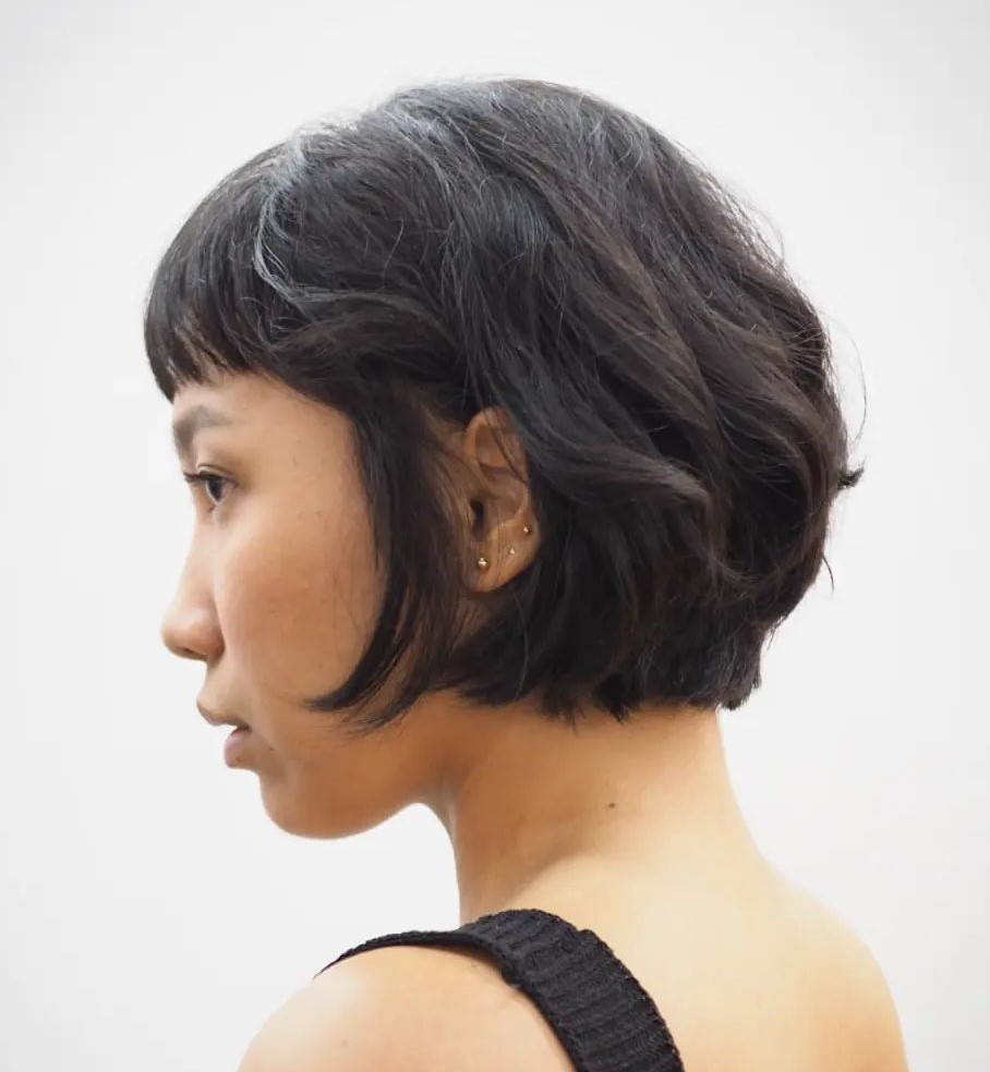 Short Curly Bob for Thick Hair