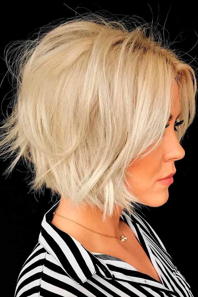 Short Shaggy Bob #blondehairstyle #bobhairstyles #shaggyhair