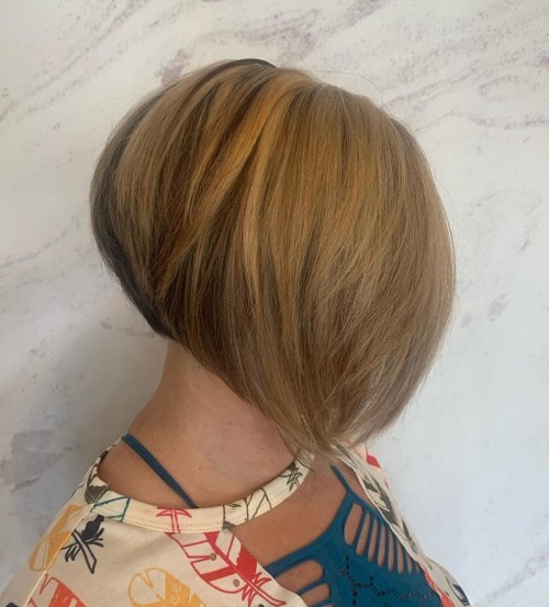 Short Stacked Bob for Thick Hair