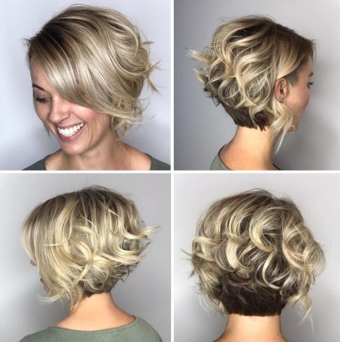 Short Stacked Bronde Bob