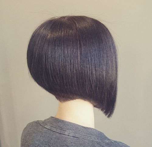 sleek angled bob