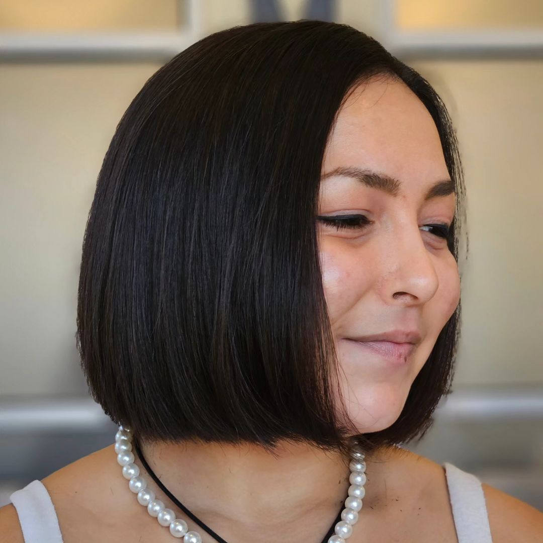 Smooth Neck Length Bob Hairstyle