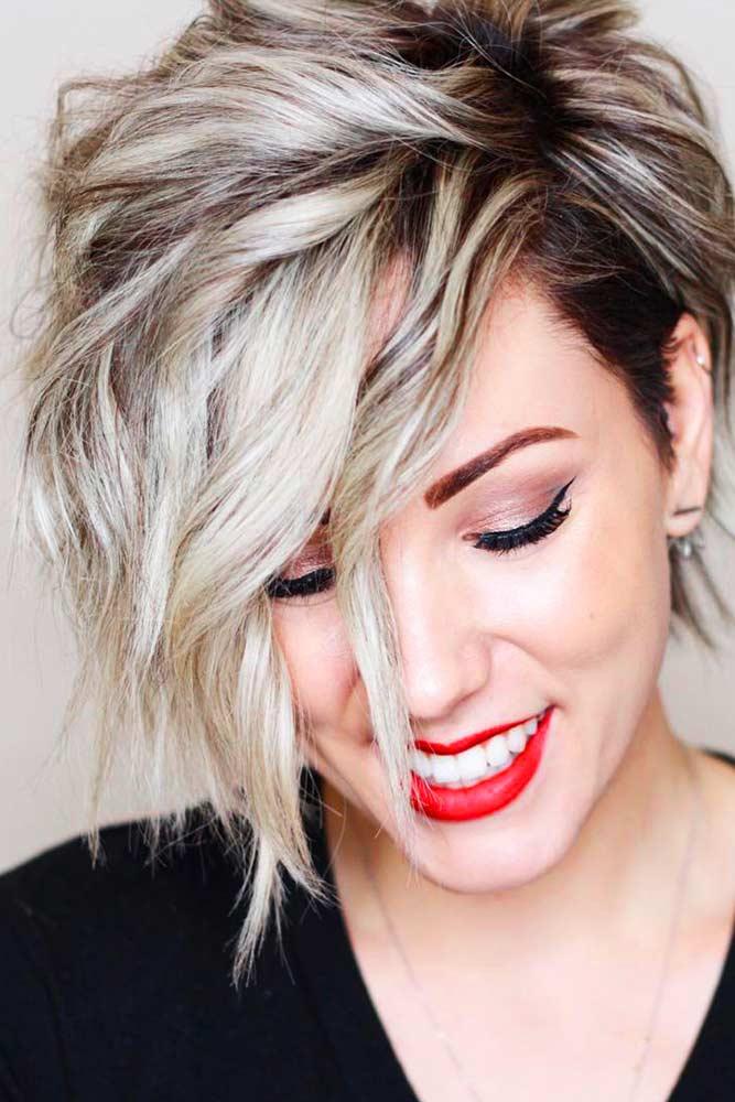 Super Short Bob Hairstyles with Asymmetric Elements