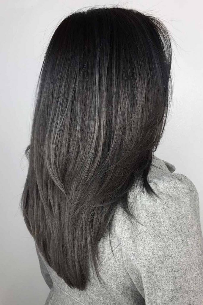 V-Cut Layers for Thick Hair