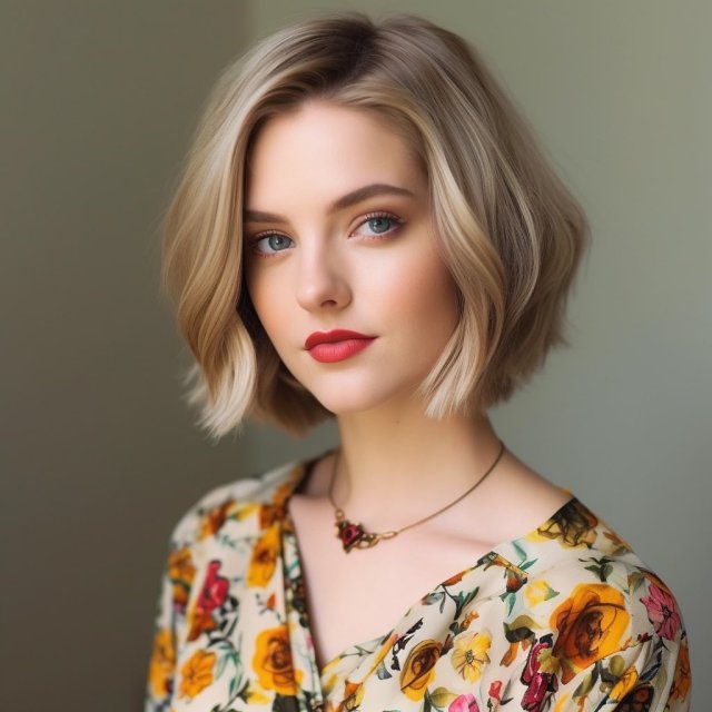 wavy blunt bob cut