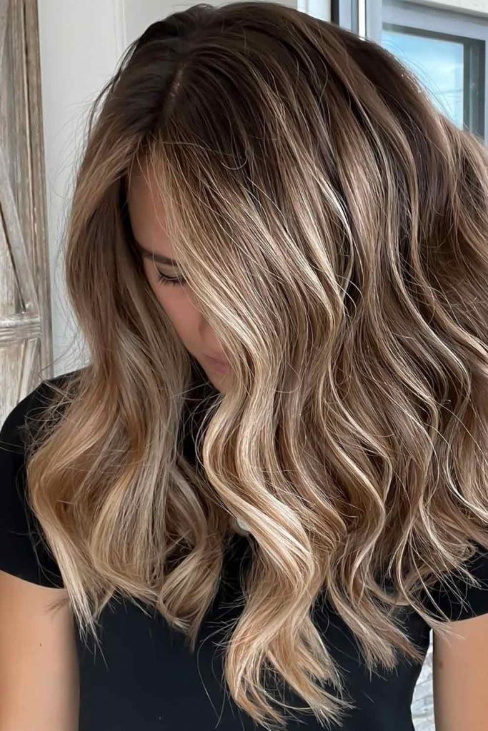 Wavy Long Bob with Highlights