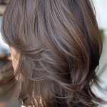 silky-brunette-layers-medium-length-hairstyle