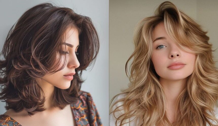 Medium-Length Layered Haircuts for Volume and Movement